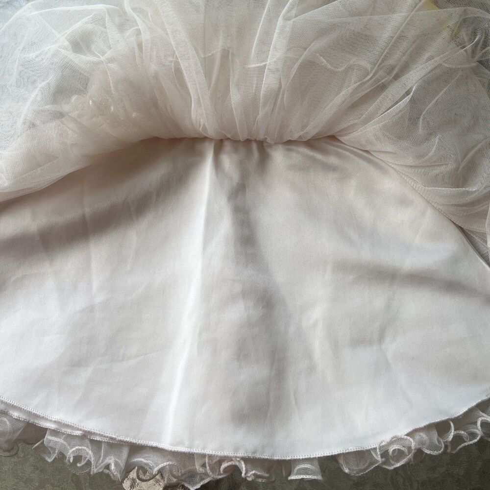 American Princess Elegant Dress Tulle Pearls Formal Occasion Size 18 Months - Picture 12 of 13